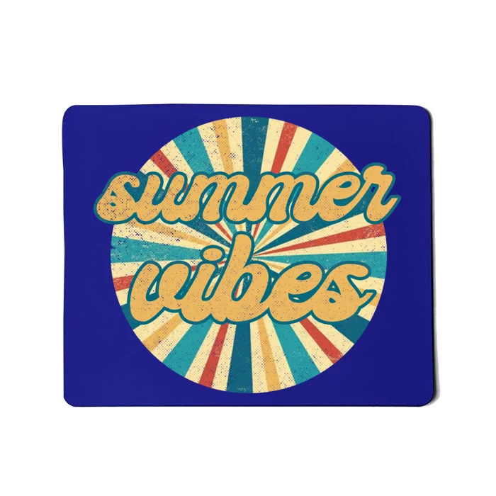 Summer Vibes Hello Summer Vacay Summertime Retro Style Gift Mousepad