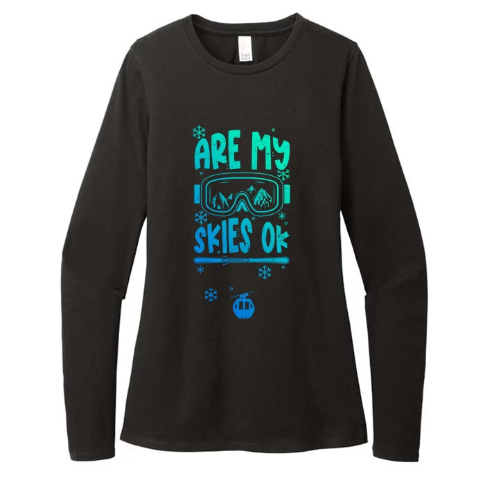 Ski Vacation Humor: Are My Skies Ok Apres Ski Gift Womens CVC Long Sleeve Shirt