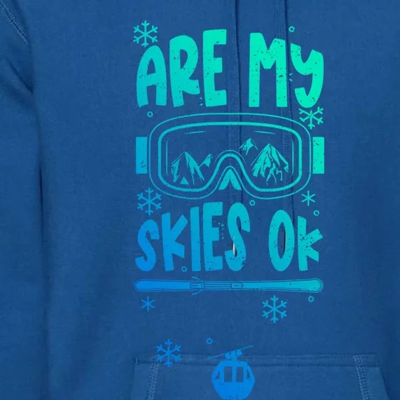 Ski Vacation Humor: Are My Skies Ok Apres Ski Gift Premium Hoodie