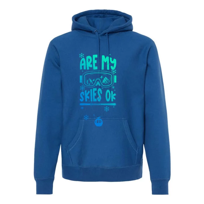 Ski Vacation Humor: Are My Skies Ok Apres Ski Gift Premium Hoodie