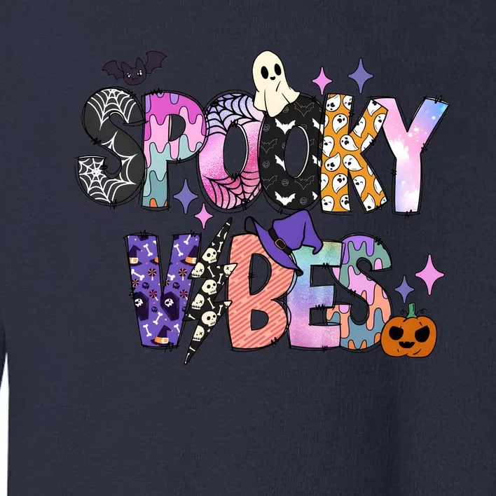 Spooky Vibes Halloween Toddler Sweatshirt