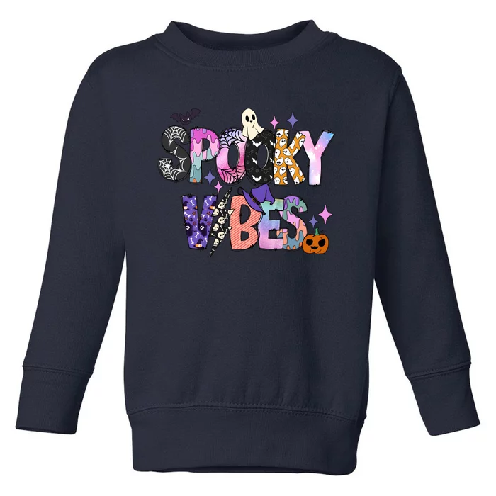 Spooky Vibes Halloween Toddler Sweatshirt