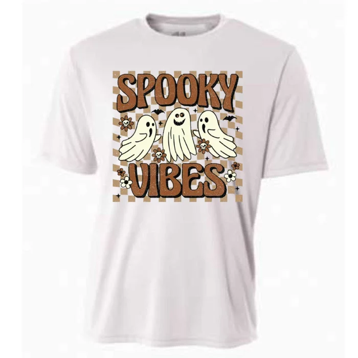 Spooky Vibes Halloween Ghoul Ghost Spooky Cooling Performance Crew T-Shirt