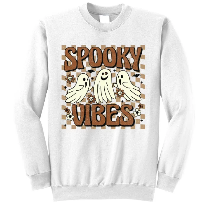 Spooky Vibes Halloween Ghoul Ghost Spooky Sweatshirt