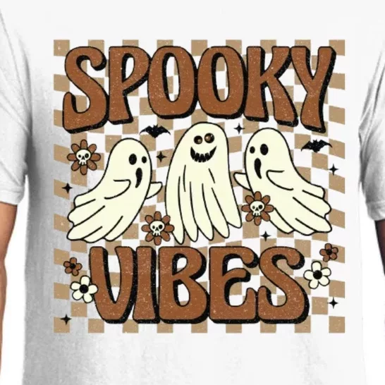 Spooky Vibes Halloween Ghoul Ghost Spooky Pajama Set