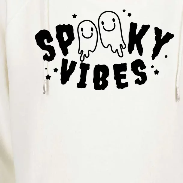 Spooky Vibes Halloween Ghost Cute Womens Funnel Neck Pullover Hood