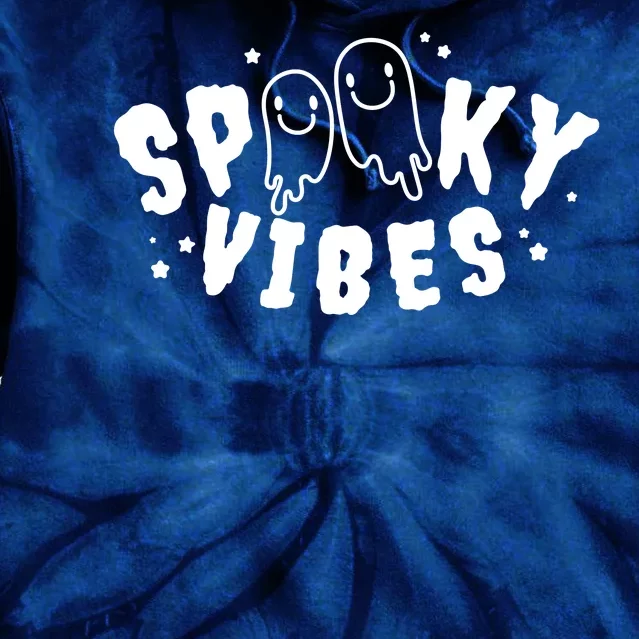 Spooky Vibes Halloween Ghost Cute Tie Dye Hoodie