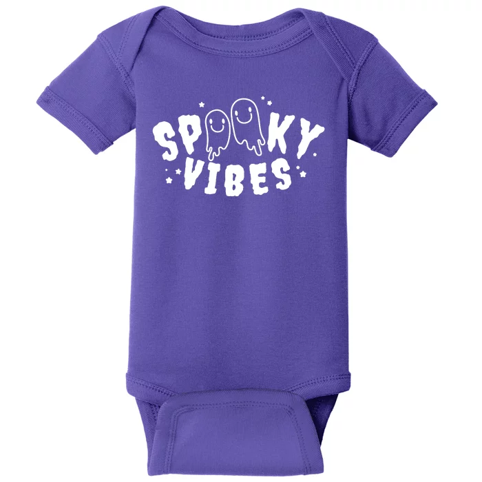 Spooky Vibes Halloween Ghost Cute Baby Bodysuit