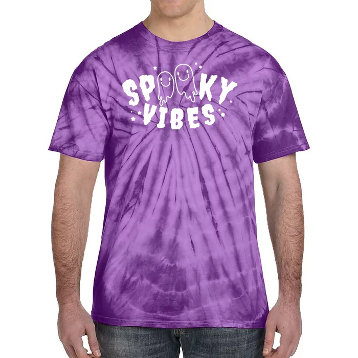 Spooky Vibes Halloween Ghost Cute Tie-Dye T-Shirt