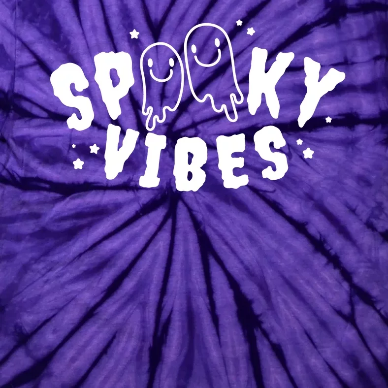 Spooky Vibes Halloween Ghost Cute Tie-Dye T-Shirt