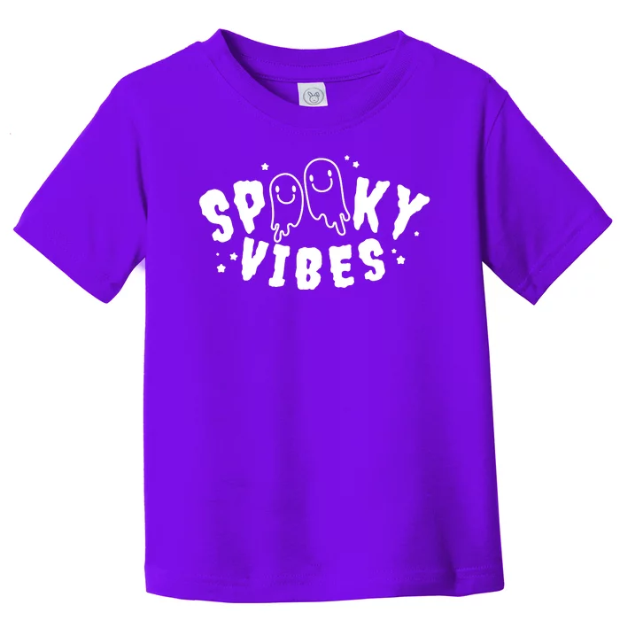 Spooky Vibes Halloween Ghost Cute Toddler T-Shirt