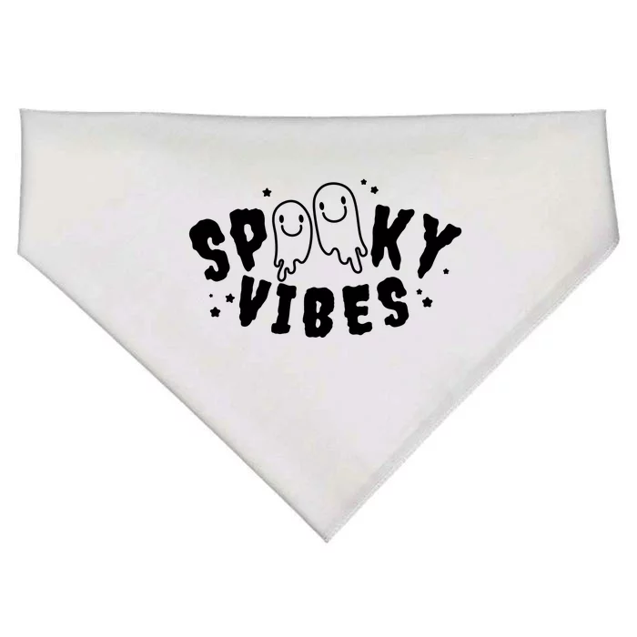 Spooky Vibes Halloween Ghost Cute USA-Made Doggie Bandana