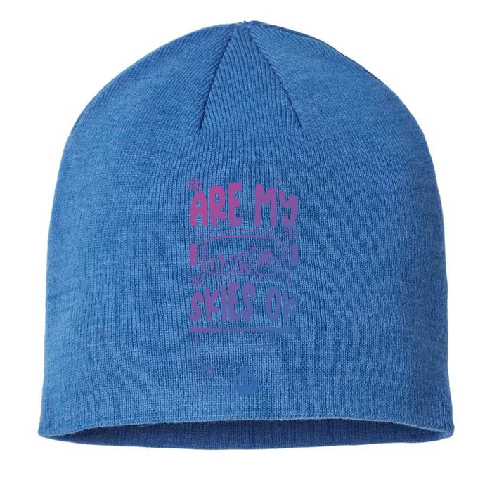 Ski Vacation Humor: Are My Skies Ok Apres Ski Gift 8 1/2in Sustainable Knit Beanie