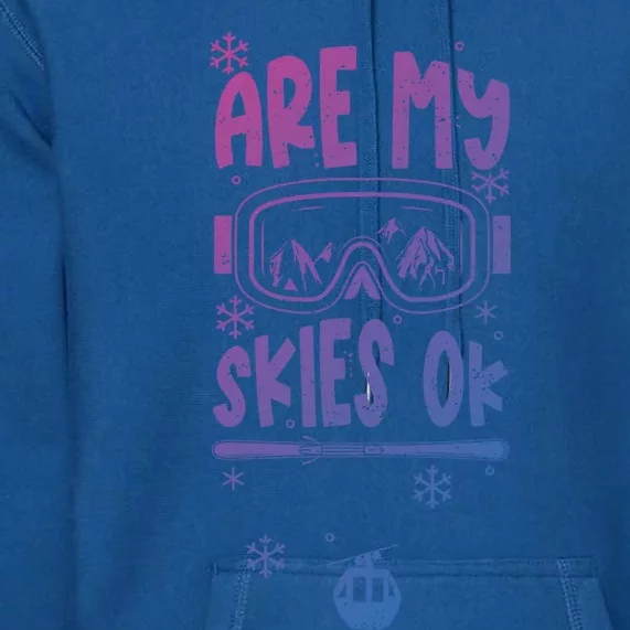 Ski Vacation Humor: Are My Skies Ok Apres Ski Gift Premium Hoodie