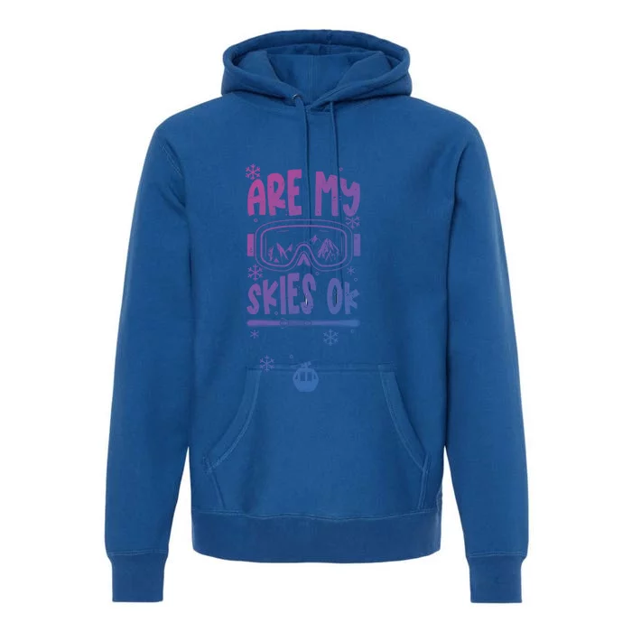 Ski Vacation Humor: Are My Skies Ok Apres Ski Gift Premium Hoodie