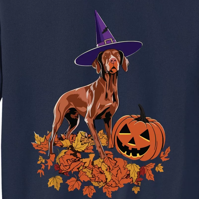 Spooky Vizsla Halloween Dog Design Design Tall Sweatshirt