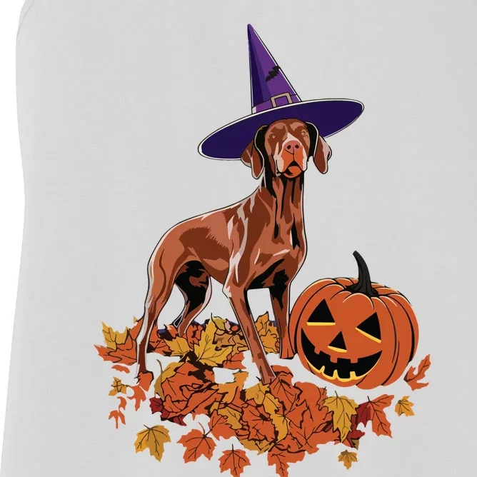 Spooky Vizsla Halloween Dog Design Design Women's Racerback Tank