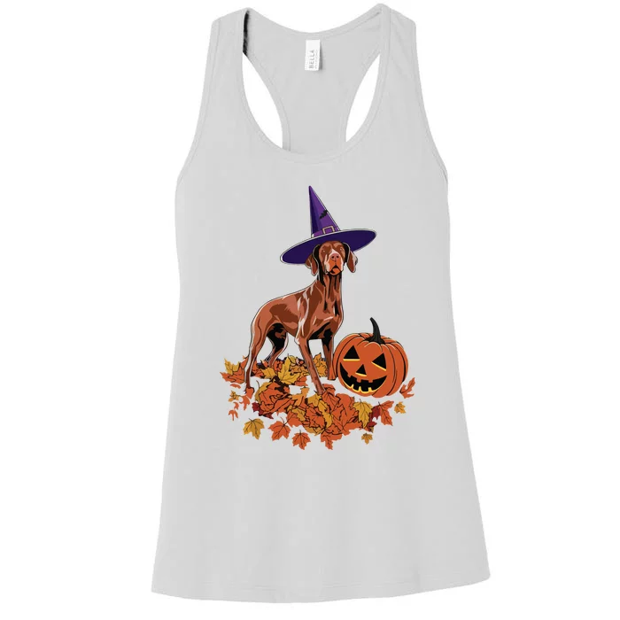 Spooky Vizsla Halloween Dog Design Design Women's Racerback Tank