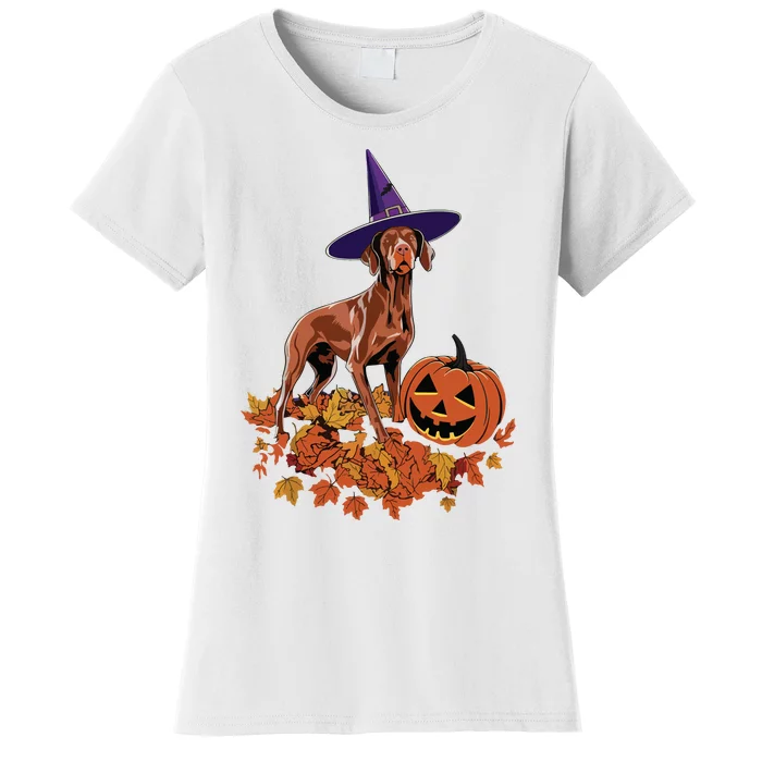 Spooky Vizsla Halloween Dog Design Design Women's T-Shirt