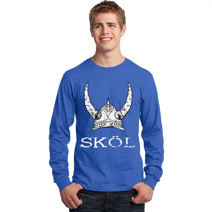 Skol Viking Helmet Nordic Scandinavian Norse Mythology Tall Long Sleeve T-Shirt