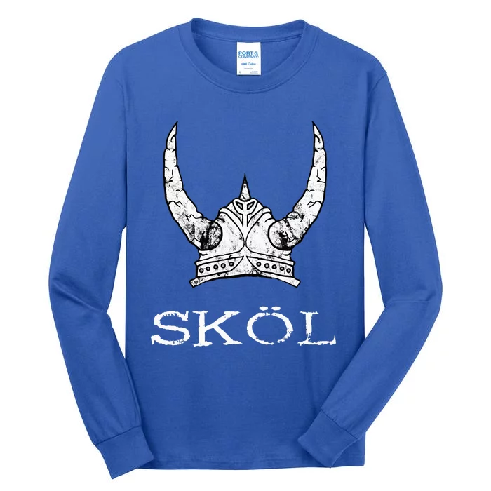 Skol Viking Helmet Nordic Scandinavian Norse Mythology Tall Long Sleeve T-Shirt