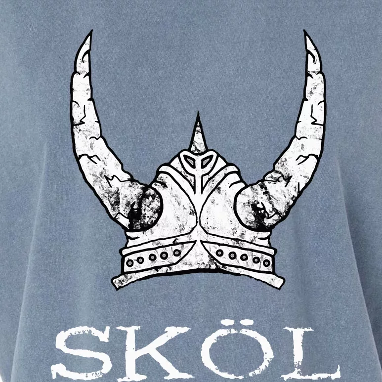 Skol Viking Helmet Nordic Scandinavian Norse Mythology Garment-Dyed Women's Muscle Tee