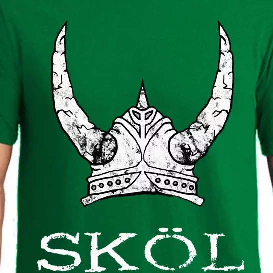 Skol Viking Helmet Nordic Scandinavian Norse Mythology Pajama Set