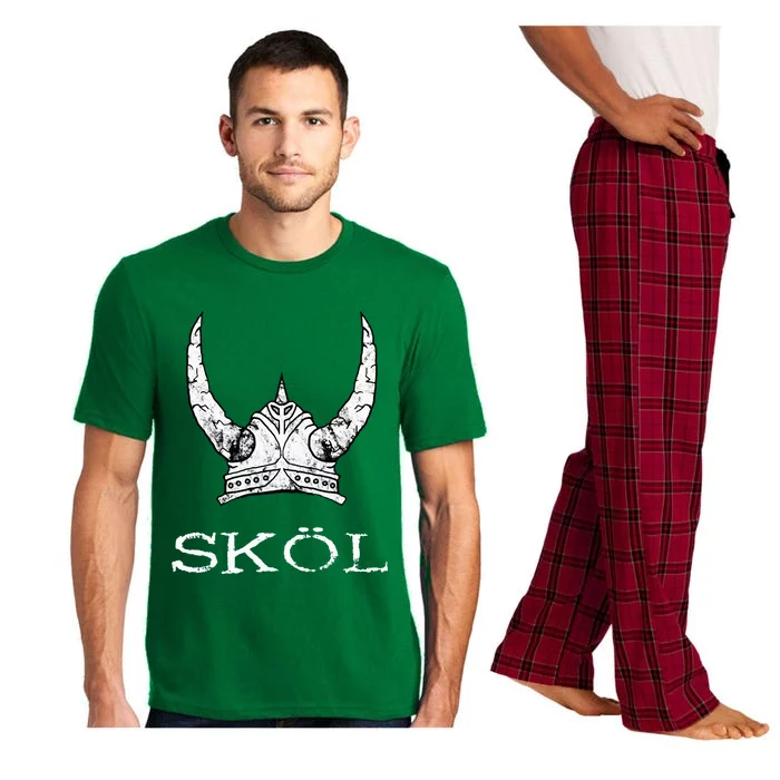 Skol Viking Helmet Nordic Scandinavian Norse Mythology Pajama Set