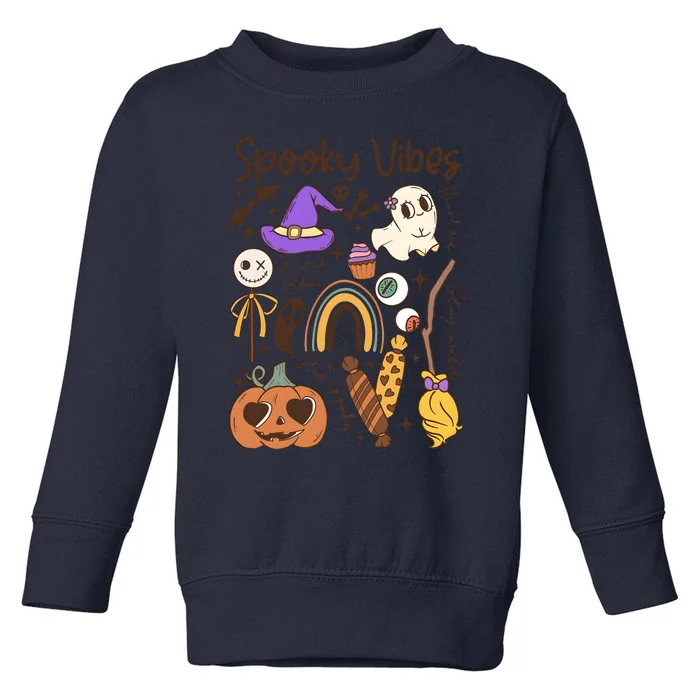 Spooky Vibes Halloween Toddler Sweatshirt