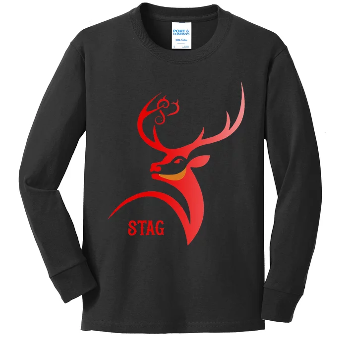 Stag Vixen Hotwife Cuckold Kids Long Sleeve Shirt