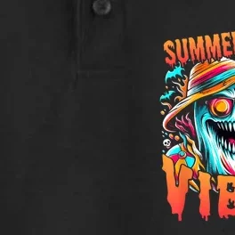 Summerween Vibes Halloween Summer Holliday Scary Ghost Funny Dry Zone Grid Performance Polo