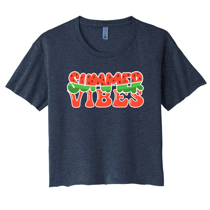 Summer Vibes Hello Summer Women's Crop Top Tee