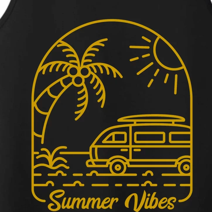 Summer Vibes Illustration Performance Tank