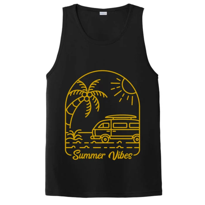 Summer Vibes Illustration Performance Tank