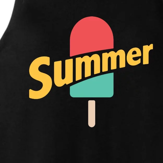 Summer Vacation Ice Cream Popsicle Ladies Tri-Blend Wicking Tank