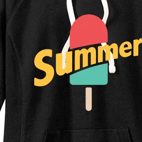 Summer Vacation Ice Cream Popsicle Women's Fleece Hoodie