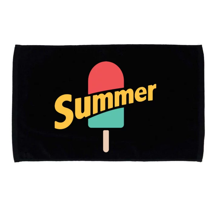 Summer Vacation Ice Cream Popsicle Microfiber Hand Towel