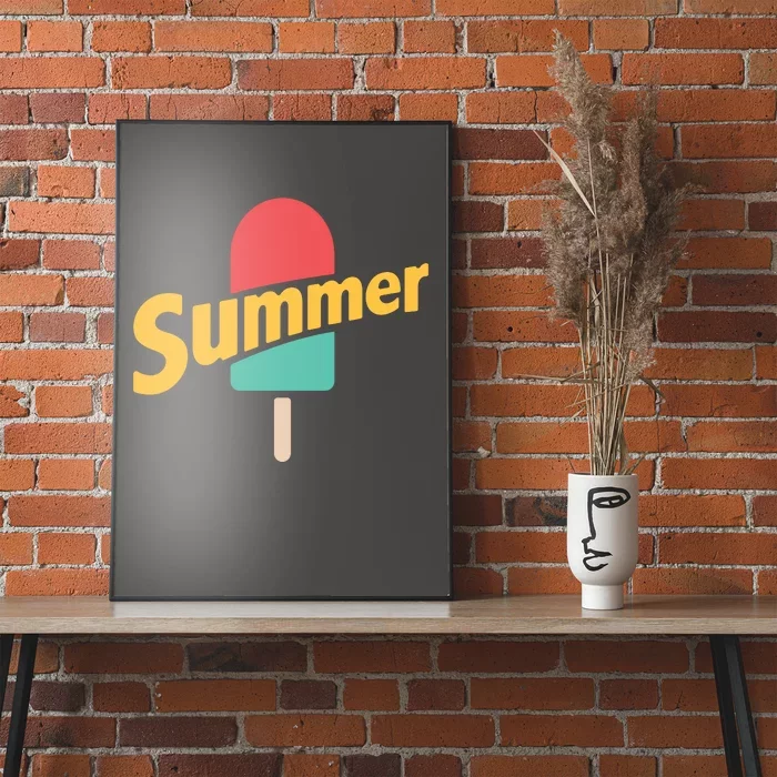 Summer Vacation Ice Cream Popsicle Poster