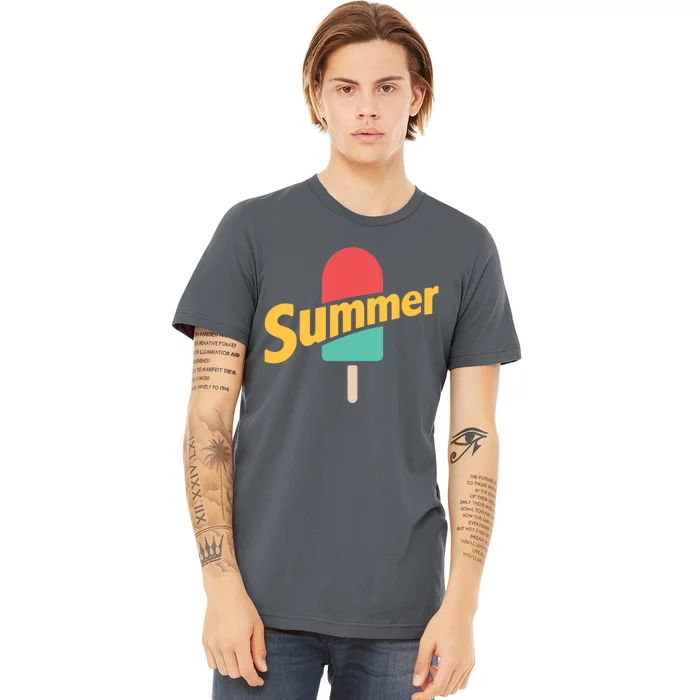 Summer Vacation Ice Cream Popsicle Premium T-Shirt