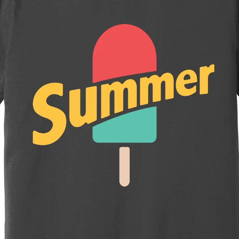 Summer Vacation Ice Cream Popsicle Premium T-Shirt