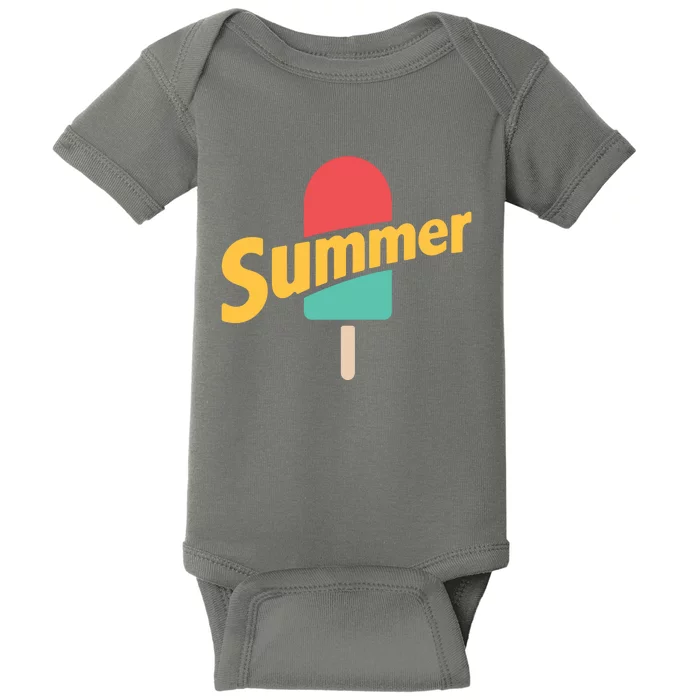 Summer Vacation Ice Cream Popsicle Baby Bodysuit