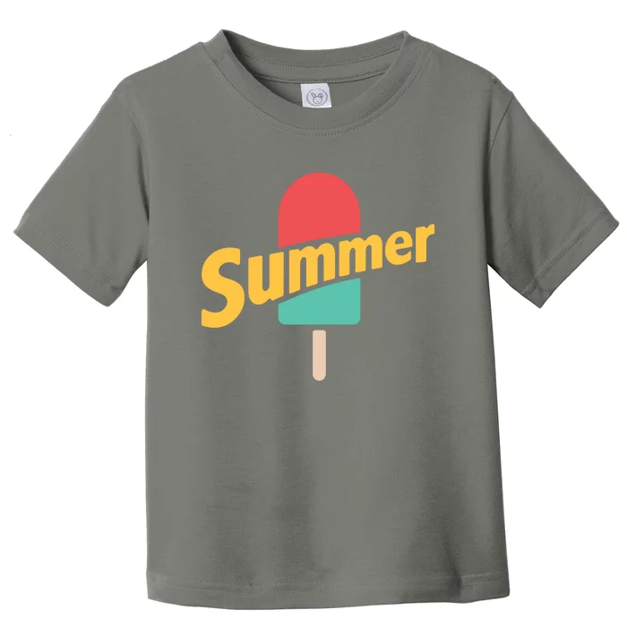 Summer Vacation Ice Cream Popsicle Toddler T-Shirt