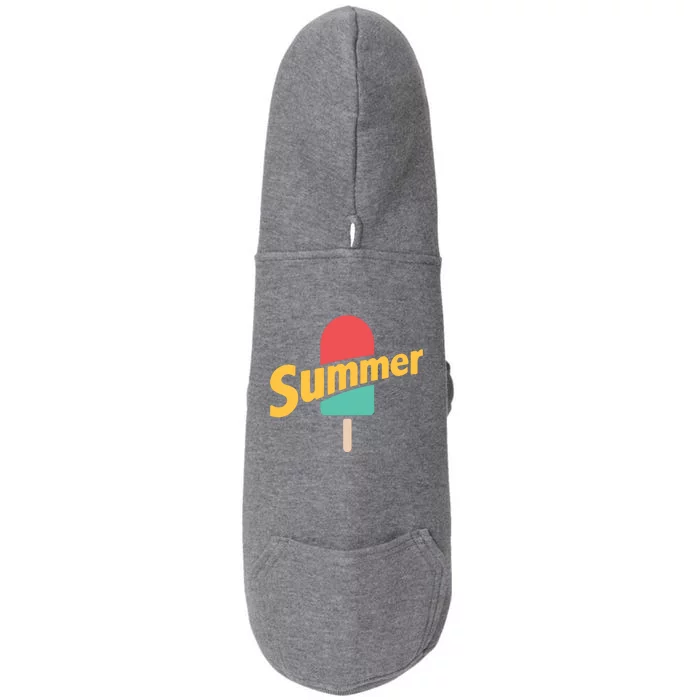 Summer Vacation Ice Cream Popsicle Doggie 3-End Fleece Hoodie