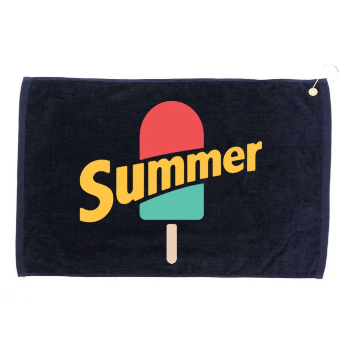 Summer Vacation Ice Cream Popsicle Grommeted Golf Towel