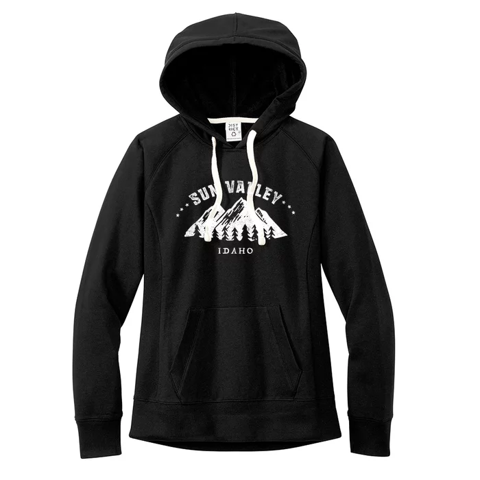 Sun Valley Idaho Outdoors Adventure Mountain Graphic Gift Women's Fleece Hoodie