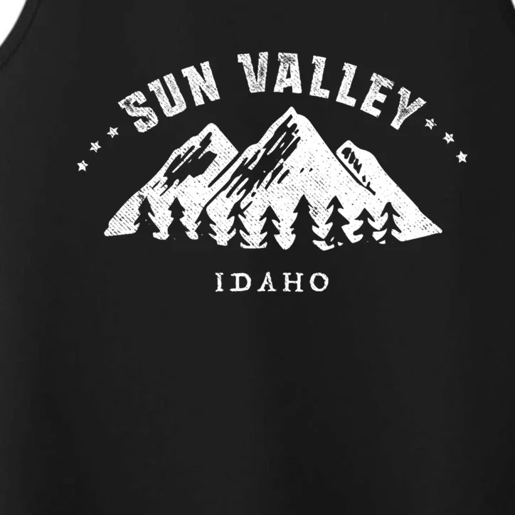 Sun Valley Idaho Outdoors Adventure Mountain Graphic Gift Performance Tank