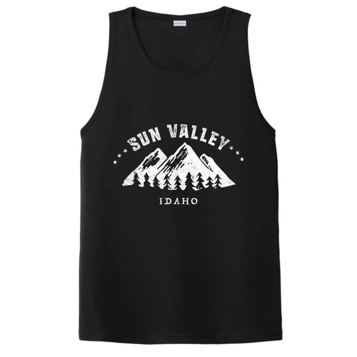 Sun Valley Idaho Outdoors Adventure Mountain Graphic Gift Performance Tank