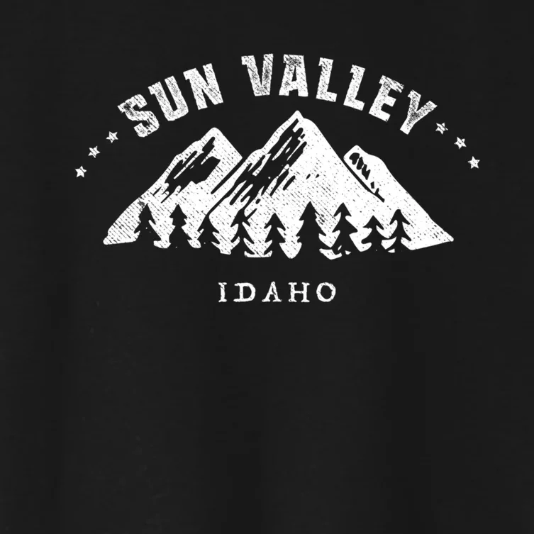 Sun Valley Idaho Outdoors Adventure Mountain Graphic Gift Women's Crop Top Tee