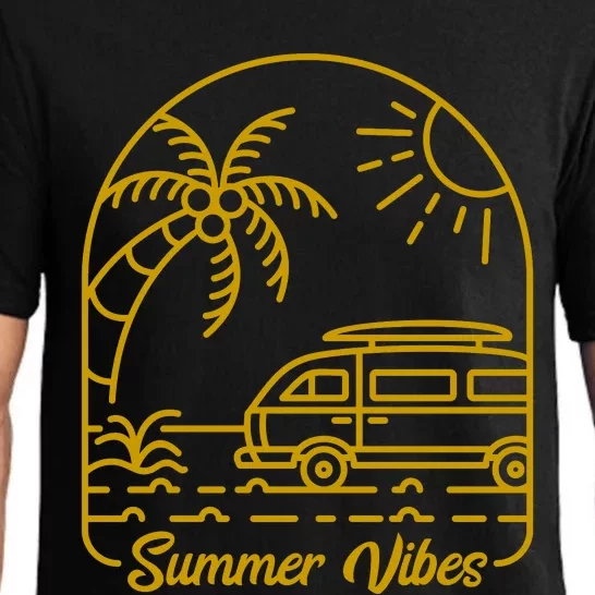 Summer Vibes Illustration Pajama Set