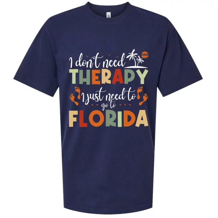 Summer Vacation I Just Need To Go To Florida Sueded Cloud Jersey T-Shirt